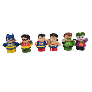 Fisher Price Little People 2011 DC Comics Super Friends Lot of 6 Figures